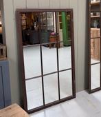 Spiegel, Stalraam spiegel, Industriële spiegel, Vintage raam, Huis en Inrichting, Woonaccessoires | Spiegels, 100 tot 150 cm, Nieuw