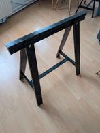 Twee zwarte schragen van 70 cm hoog, Tafelpoot, Minder dan 50 cm, 50 tot 100 cm, Ophalen of Verzenden