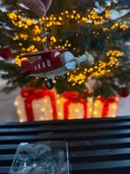 Vliegtuig kerstbal rood glitters kerst, Diversen, Ophalen of Verzenden, Zo goed als nieuw