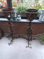 Bloemenstaanders antiek smeedijzer, Antiek en Kunst, Curiosa en Brocante, Ophalen