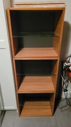 3 open kastjes met leg glasplaat, Huis en Inrichting, Kasten | Boekenkasten, Ophalen, 25 tot 50 cm, Minder dan 100 cm