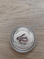 Lunar year of the snake 2001 Australia 2 Oz Silver .999, Postzegels en Munten, Munten | Oceanië, Ophalen of Verzenden, Losse munt
