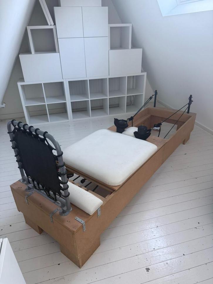 Pilates Reformer met Jumpboard & Sitting Box – Stevig!, Sport en Fitness, Yoga en Pilates, Gebruikt, Overig, Ophalen