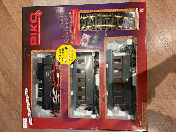 Piko Startset Schaal G - Compleet!, Hobby en Vrije tijd, Modeltreinen | H0, Zo goed als nieuw, Treinset, Gelijkstroom, Piko, Analoog