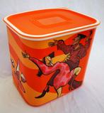vintage TUPPERWARE Quadro bewaardoos Koekjestrommel retro, Ophalen, Zo goed als nieuw, Oranje, Overige typen
