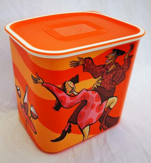 vintage TUPPERWARE Quadro bewaardoos Koekjestrommel retro, Huis en Inrichting, Keuken | Tupperware, Zo goed als nieuw, Overige typen