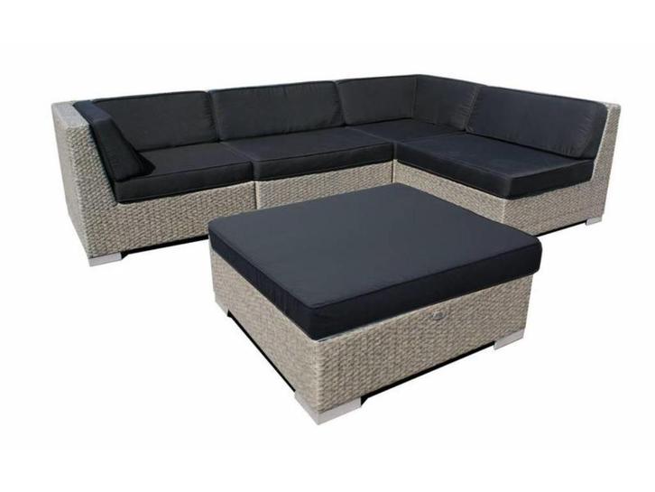 Lounge set 5-delig hoek, Tuin en Terras, Tuinsets en Loungesets, Gebruikt, Loungeset, Wicker, 5 zitplaatsen, Bank, Hocker, Ophalen