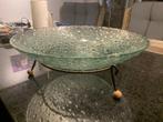 Glazen schaal op standaard doorsnee 30cm, Huis en Inrichting, Schaal, Rond, Ophalen of Verzenden, Glas