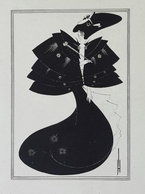 Aubrey Beardsley – Blokdruk 1920 - The Black Cape, Salome, Antiek en Kunst, Kunst | Litho's en Zeefdrukken, Verzenden