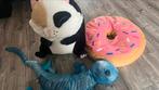 3 grot knuffels donut kussen Disney salamander hamster, Overige typen, Gebruikt, Ophalen of Verzenden