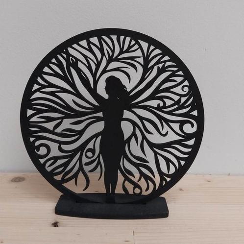 Houten standaard, Sieraden, Tassen en Uiterlijk, Broches, Nieuw, Overige materialen, Zwart, 10 cm of meer, Ophalen of Verzenden