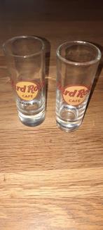 Hard Rock cafe glaasjes glas Edinburgh en Hamburg, Verzamelen, Glas en Borrelglaasjes, Verzenden, Zo goed als nieuw, Borrel- of Shotglas