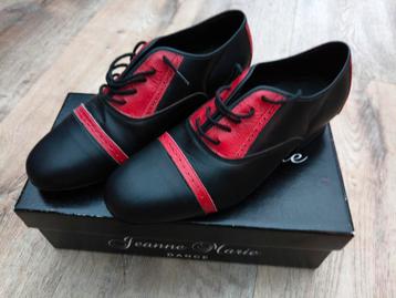 Jeanne marie 085 zwart rood dansschoen heren dans schoenen l beschikbaar voor biedingen