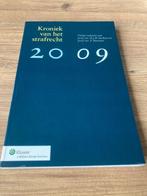Kroniek van het strafrecht 2009, Ophalen, Zo goed als nieuw, Diverse auteurs, Overige wetenschappen