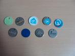 9 WINKELWAGENMUNTJES diverse supermarkten en bedrijven, Verzamelen, Winkelwagenmuntjes, Ophalen of Verzenden