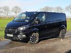 FORD TRANSIT CUSTOM 2.0 l2h1 185pk sport aut, Auto's, Bestelauto's, Euro 6, 4 cilinders, Zwart, 11 km/l