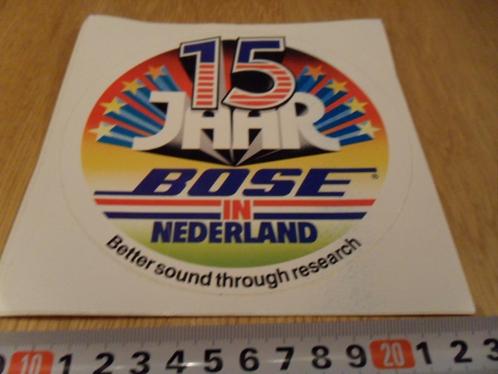 sticker 15 jaar BOSE in Nederland Better sound through resea, Verzamelen, Stickers, Zo goed als nieuw, Bedrijf of Vereniging, Ophalen