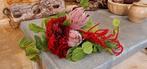 Fraaie toef, boeket van goede kwaliteit kunstbloemen kerst, Ophalen of Verzenden, Zo goed als nieuw