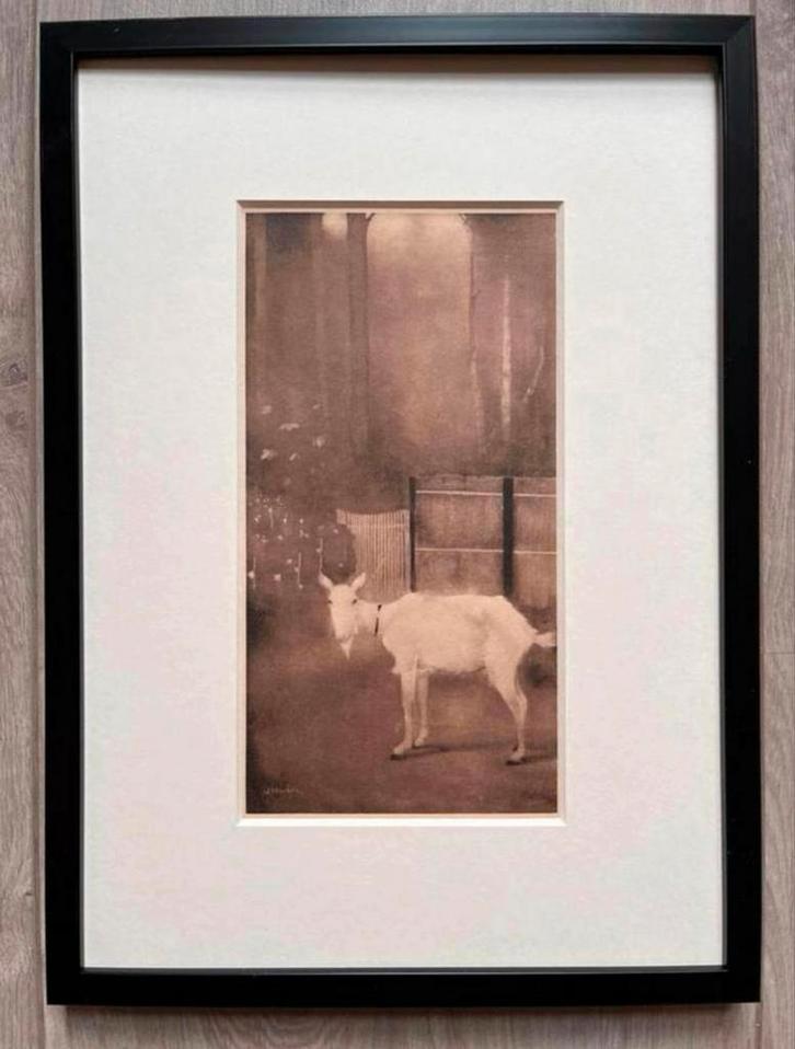 Jan Mankes 1889-1920 / Heliogravure Oude Geit 1923, Antiek en Kunst, Kunst | Etsen en Gravures, Ophalen of Verzenden