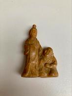 Beeldje Japanse Netsuke Kwan Yin (Quan Yin) en Buddha, Antiek en Kunst, Ophalen of Verzenden