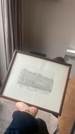 Schilderijtje / ets Amsterdam Amstel / Amstelhotel, Antiek en Kunst, Kunst | Etsen en Gravures, Ophalen of Verzenden