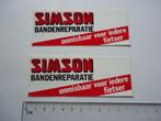sticker oud SIMSON fietsen reparatie racefiets vintage retro, Verzenden, Zo goed als nieuw, Bedrijf of Vereniging