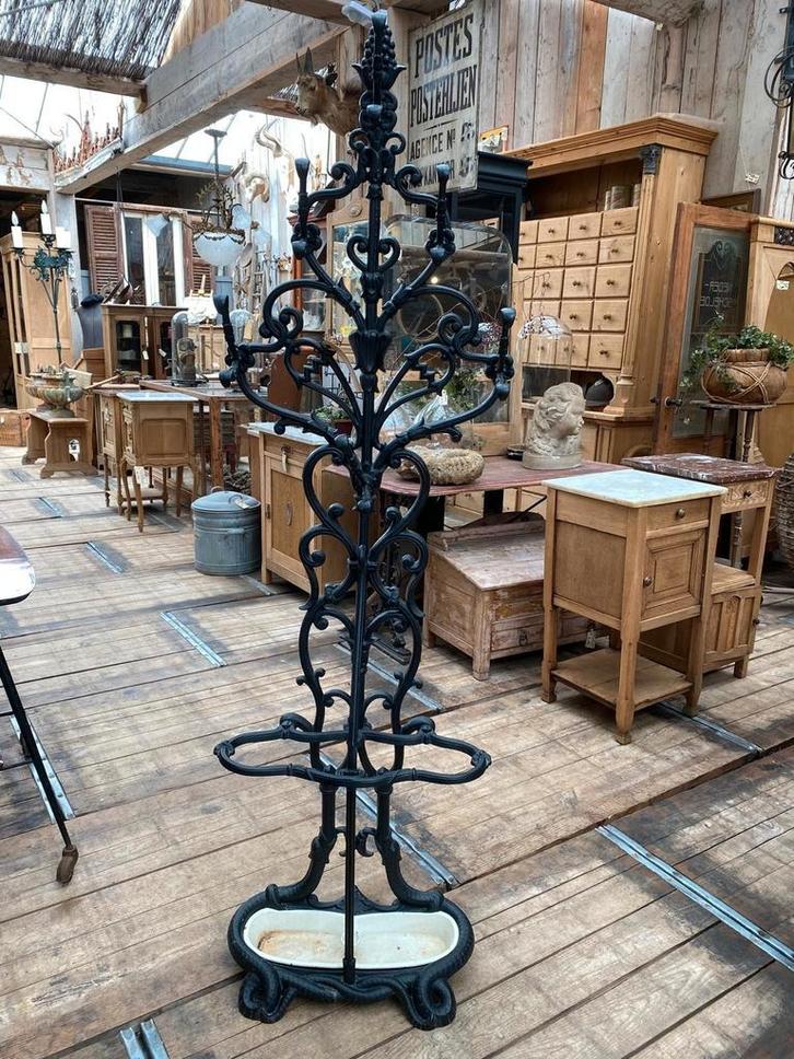 Prachtige Franse gietijzeren kapstok garderobe, Antiek en Kunst, Curiosa en Brocante, Ophalen
