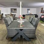 Wicker Tuinset – Tuintafel + 4 Stoelen – Goede staat