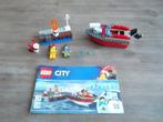lego brandweer 60213 dock side fire (2019), Ophalen of Verzenden, Gebruikt, Complete set, Lego