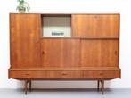 Groot vintage wandmeubel teak jaren 60 #Rotundumvintage, Huis en Inrichting, Kasten | Wandmeubels, Met deur(en), 150 tot 200 cm