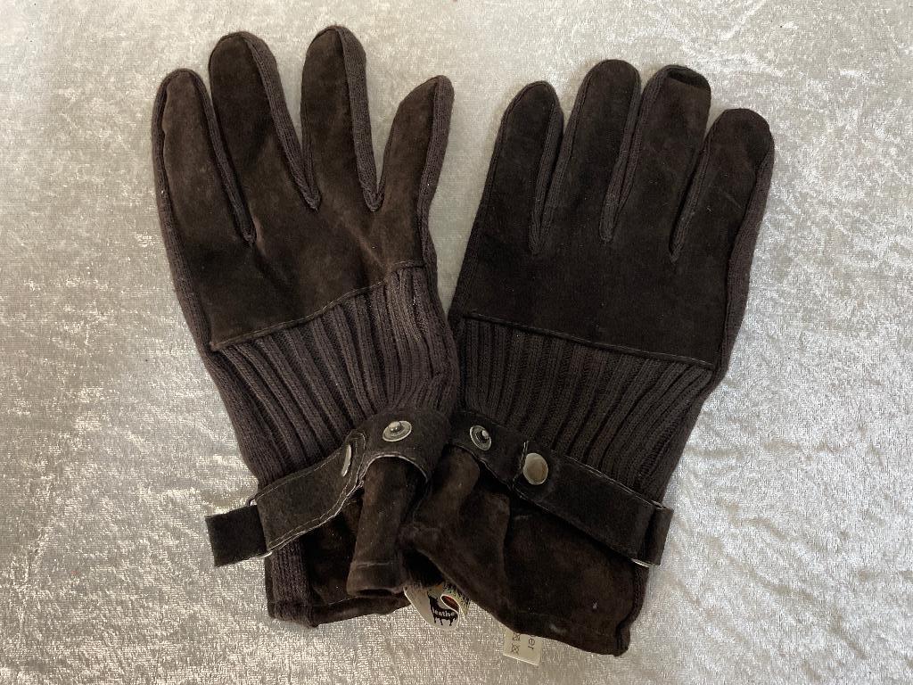 Suede Mannenhandschoenen L nieuw, Maat 42/44 (L), Nieuw, Ophalen of Verzenden, Onbekend