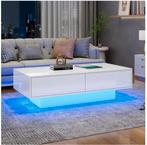 Moderne hoogglans salontafel in wit, Huis en Inrichting, Ophalen, 100 tot 150 cm, Nieuw, 50 tot 100 cm