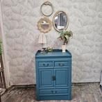 Leuk blauw/grijs houten kastje, Ophalen, Zo goed als nieuw