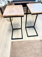 Bijzettafels (2x) - Weinig gebruikt, Huis en Inrichting, Minder dan 55 cm, Vierkant, Ophalen of Verzenden, Zo goed als nieuw