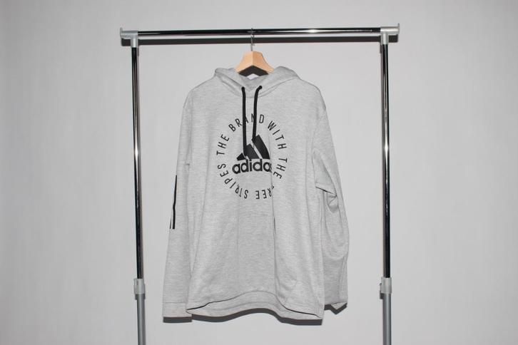 Adidas Logo Hoodie Grey, Kleding | Heren, Truien en Vesten, Zo goed als nieuw, Maat 52/54 (L), Grijs, Ophalen of Verzenden