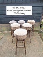 Set van echte stoere vintage barkrukken, 5 krukken of meer, Ophalen, Zo goed als nieuw, 60 tot 90 cm