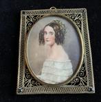 Miniature portrait on Ivory, Antiek en Kunst, Kunst | Schilderijen | Klassiek, Ophalen of Verzenden