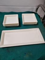 cake schaal met bordjes gebroken wit, Ophalen of Verzenden, 'T Olde Gre-j, Info@toldegrej.nl, Endepoelstraat 20f Didam