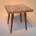 Vintage Retro Tafeltje met Mozaïek, Ophalen of Verzenden