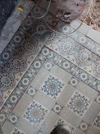 Te Koop:partij oude keramische vloertegels 11 m2 compleet., Keramiek, Gebruikt, Ophalen of Verzenden, Vloertegels