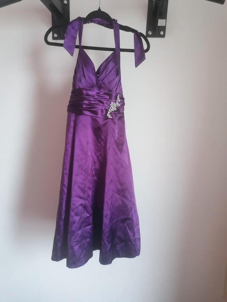 Paarse galajurk/feestjurk maat 36/S, Kleding | Dames, Gelegenheidskleding, Gedragen, Galajurk, Maat 36 (S), Zwart, Ophalen