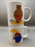 Paddington bekers - set van twee - in bad en met paraplu, Ophalen of Verzenden, Gebruikt, Overige stijlen, Kop(pen) en/of Schotel(s)