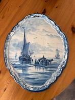 Delfts Blauw Wandbord Vissersdorp, Ophalen