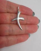 Zilveren modernist kruis hanger nr.465