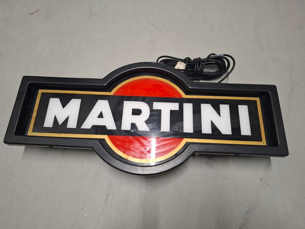 1950 Martini verlicht reclamebord, Ophalen, Gebruikt, Lichtbak of (neon) lamp