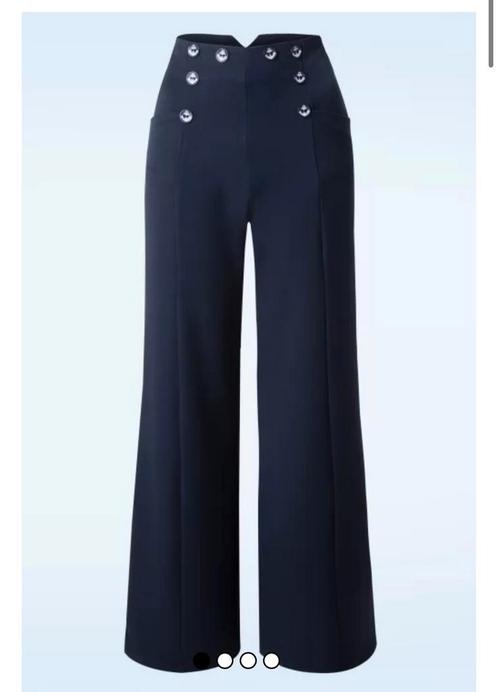 NIEUW donkerblauwe Banned Retro broek mt XL- winkelpr.€49,95, Kleding | Dames, Broeken en Pantalons, Nieuw, Blauw, Ophalen of Verzenden
