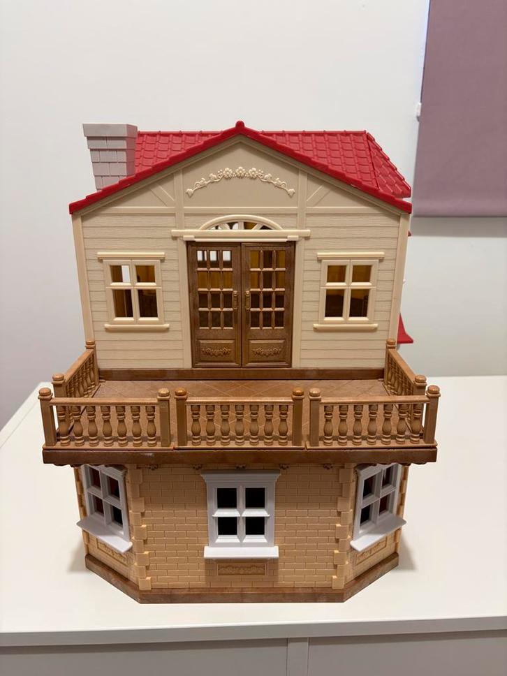 Sylvanian Families grote landhuis met accessoires, Kinderen en Baby's, Speelgoed | Poppenhuizen, Gebruikt, Poppenhuis, Ophalen of Verzenden