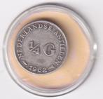 Nederlandse Antillen 1/4 Gulden 1962 met krasje, Koningin Juliana, Verzenden, Zilver, 25 cent