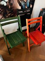 Set van 3 houten klapstoelen, Huis en Inrichting, Stoelen, Overige kleuren, Drie, Ophalen of Verzenden, Zo goed als nieuw