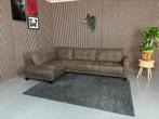 GRATIS LEVERING Hoekbank Taupe Microleer 280x180 REFURBISHED, Huis en Inrichting, Banken | Bankstellen, 250 tot 300 cm, Stof, Hoekbank